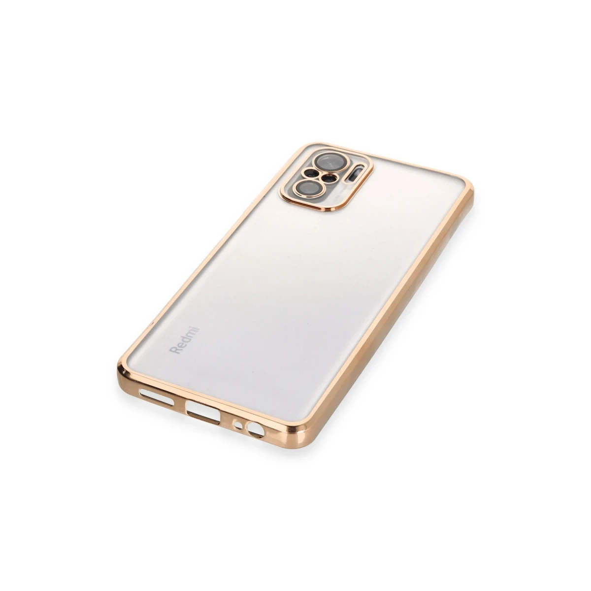 Xiaomi Redmi Note 10 Kılıf Razer Lensli Silikon - Gold