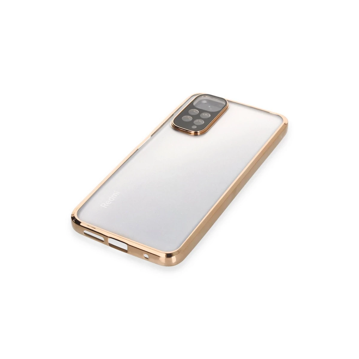 Xiaomi Redmi Note 11 Kılıf Razer Lensli Silikon - Gold