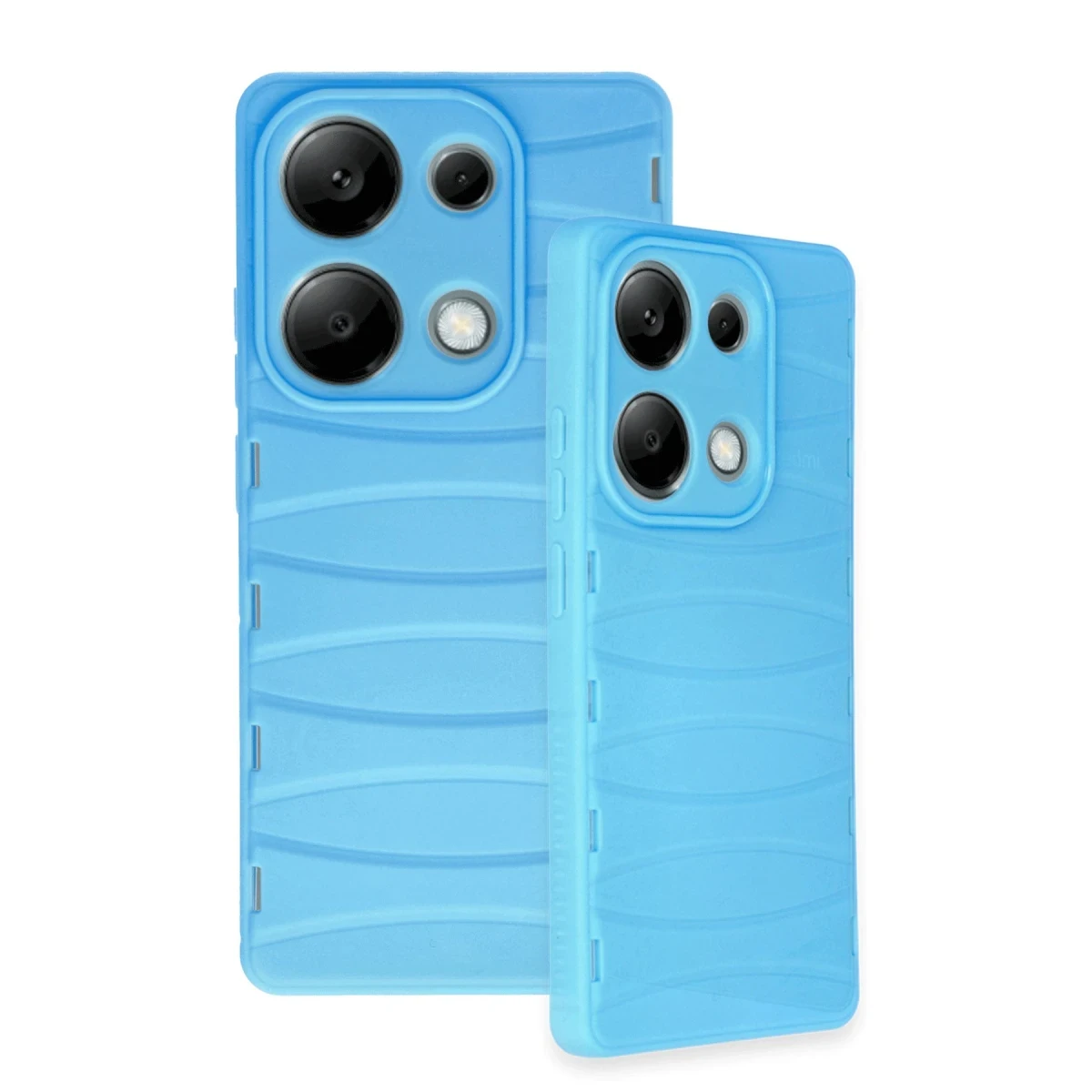 Xiaomi Redmi Note 13 Pro 4G Kılıf Bibercas Silikon Kapak - Mavi