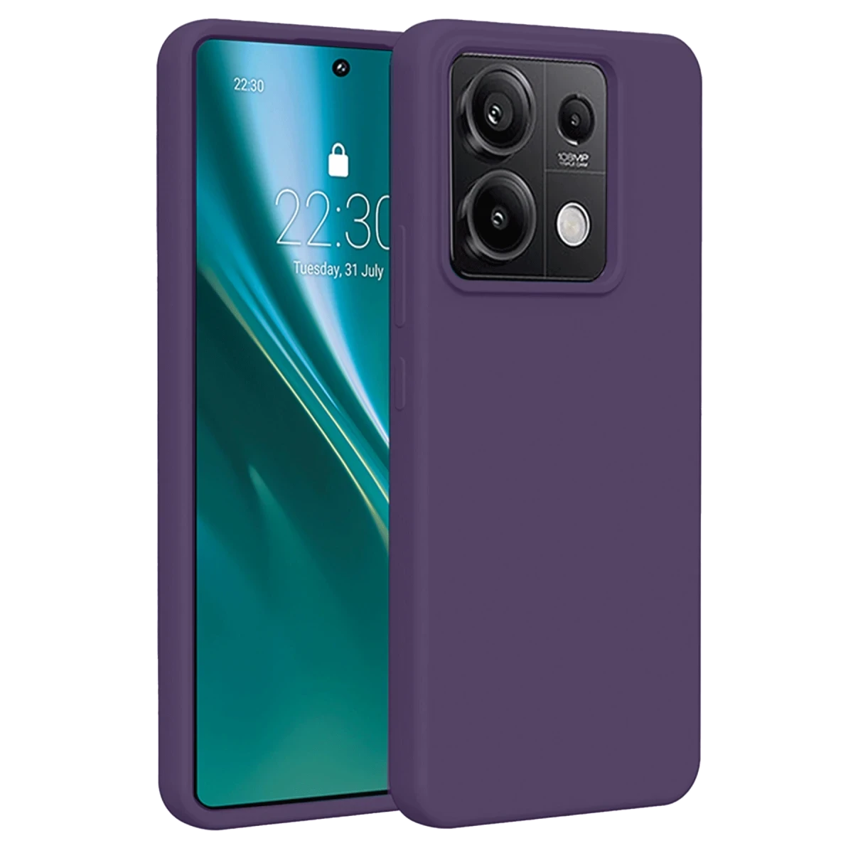 Xiaomi Redmi Note 13 Pro 4G Kılıf First Silikon - Mor