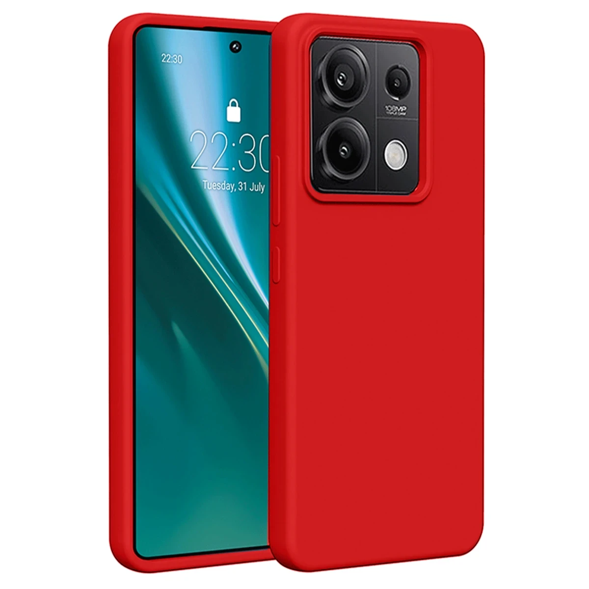 Xiaomi Redmi Note 13 Pro 5G Kılıf First Silikon - Kırmızı