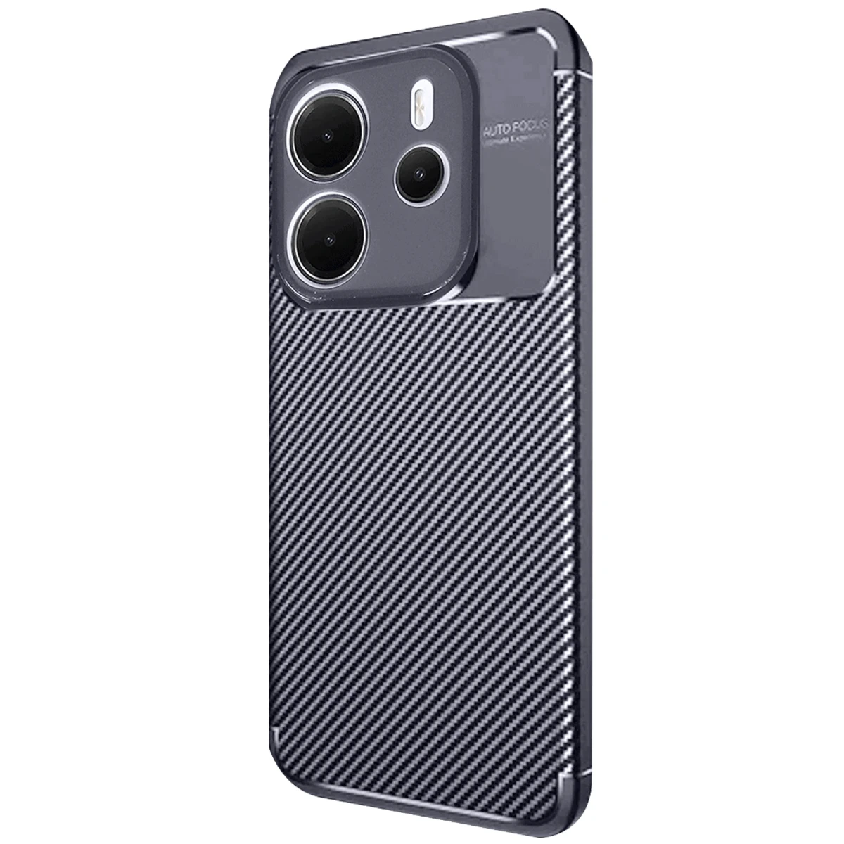 Xiaomi Redmi Note 14 4G Kılıf Auto Focus Karbon Kapak - Lacivert