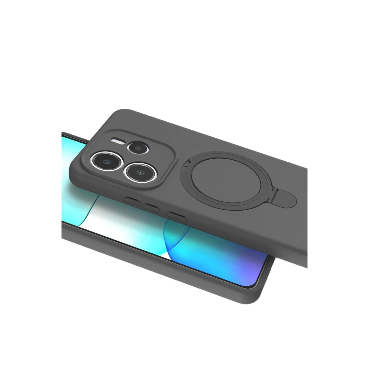 Xiaomi Redmi Note 14 4G Regal Magsafe Standlı Kapak - Titan Gri