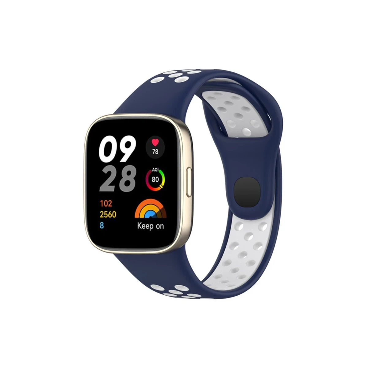 Xiaomi Redmi Watch 3 Spor Delikli Kordon - Lacivert-Beyaz