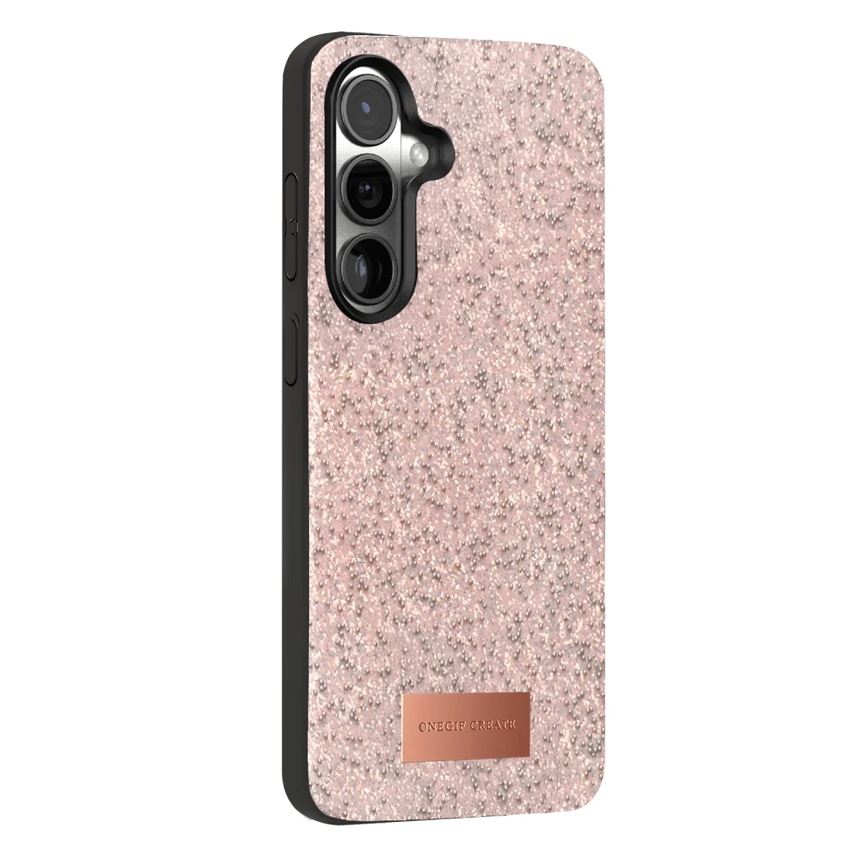 Onegif Samsung Galaxy S24 FE Bright Simli Kapak - Pembe