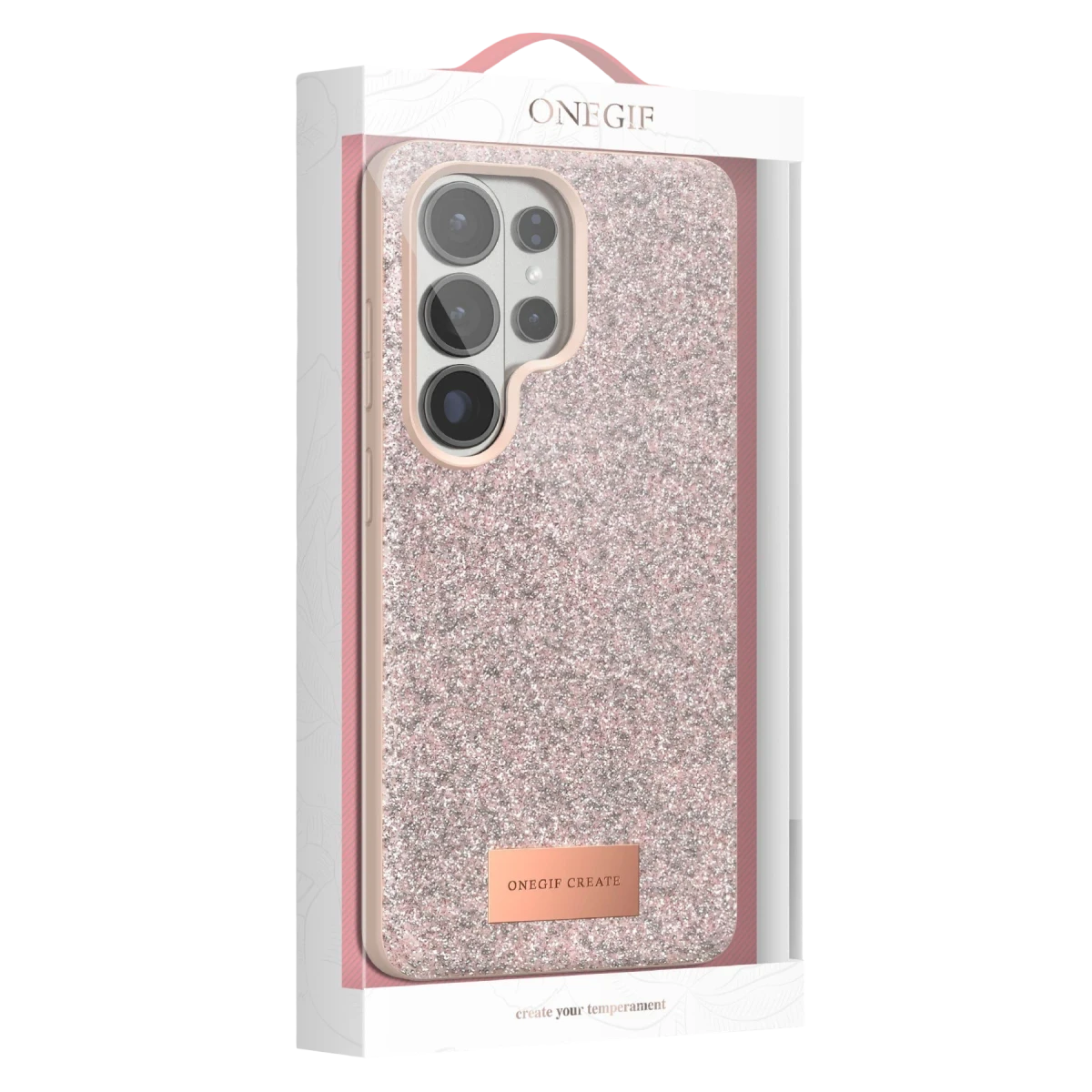 Onegif Samsung Galaxy S26 Ultra Bright Simli Kapak - Siyah