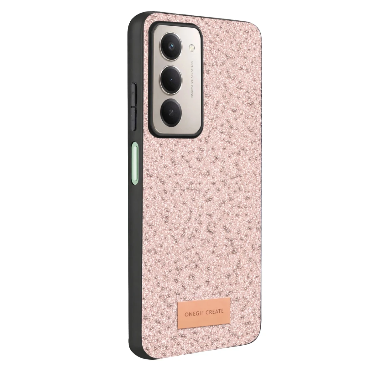 Onegif Xiaomi Redmi 15 4G Bright Simli Kapak - Pembe