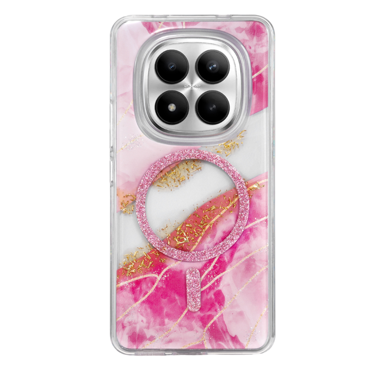 Onegif Xiaomi Redmi Note 15 4G Lotus Simli Magsafe Kapak - Pembe
