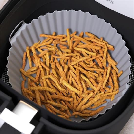 Renkli Isıya Dayanıklı Yıkanılabilir Silikon Fırın Ve Airfryer Yuvarlak Pişirme Matı 20 Cm (4887)