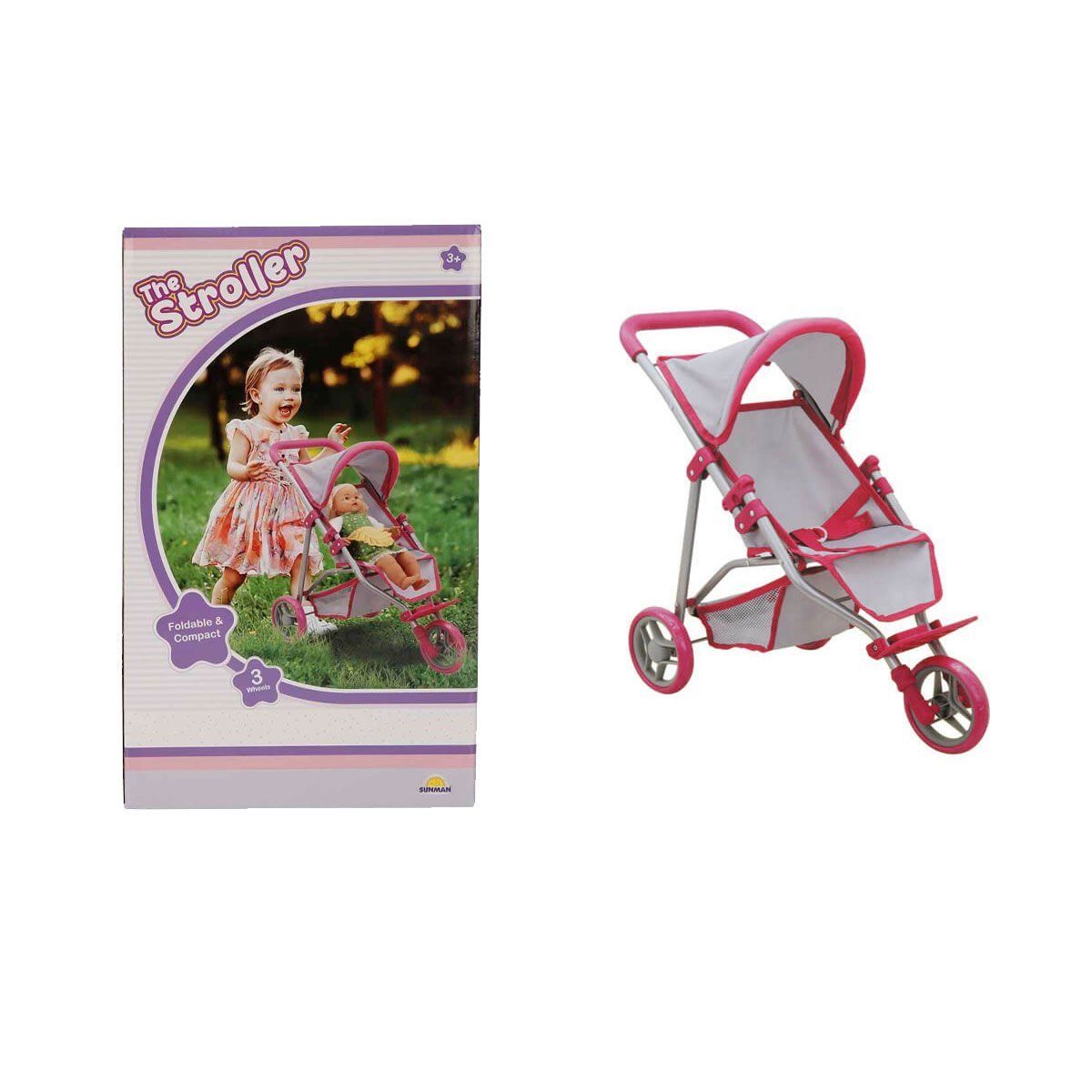 9614 3 Tekerlekli Pembe Gri Puset