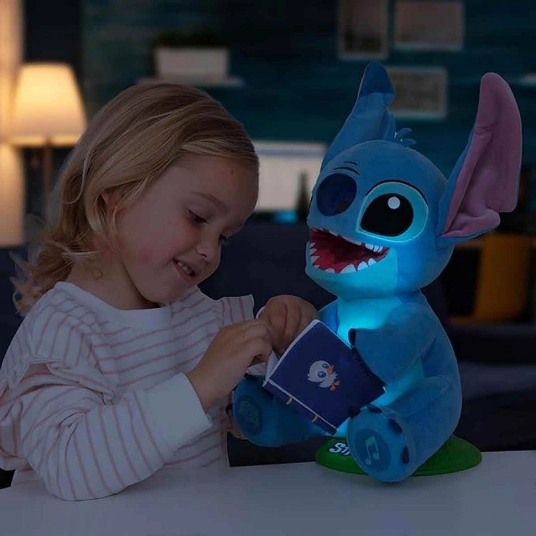 Sesli Karanlıkta Parlayan Masal Anlatan Stitch İnteraktif Peluş 34 cm