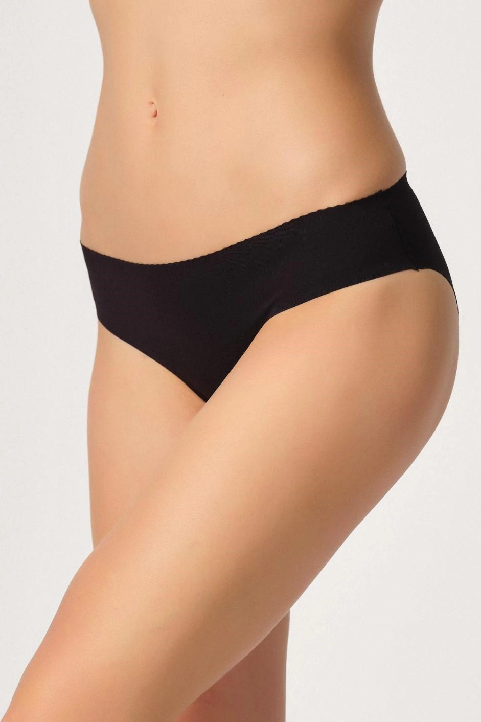 Lazer Kesim Toparlayıcı Düşük Bel Külot Korse - Siyah - KLBN30487