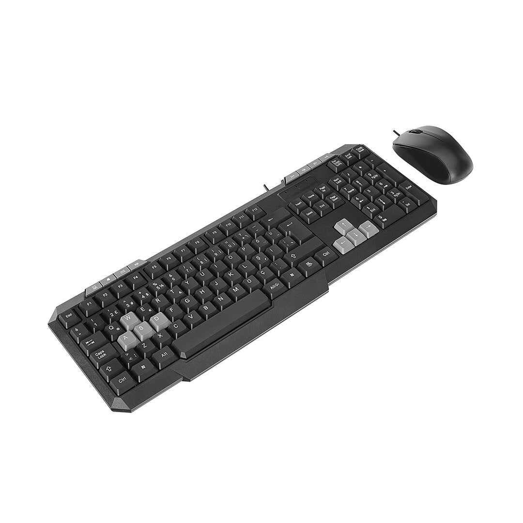 USB KABLOLU KLAVYE - MOUSE SET Q KLAVYE 1200DPI MOUSE KM-1435 (4887)