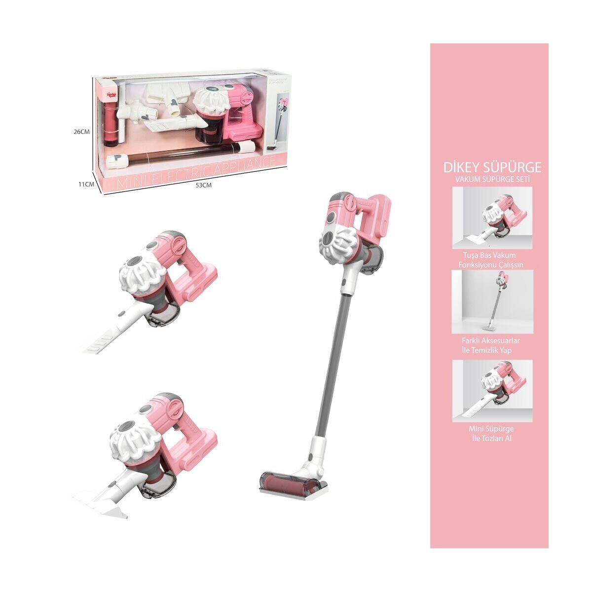 LS8803C Dikey Elektrik Süpürgesi Pembe