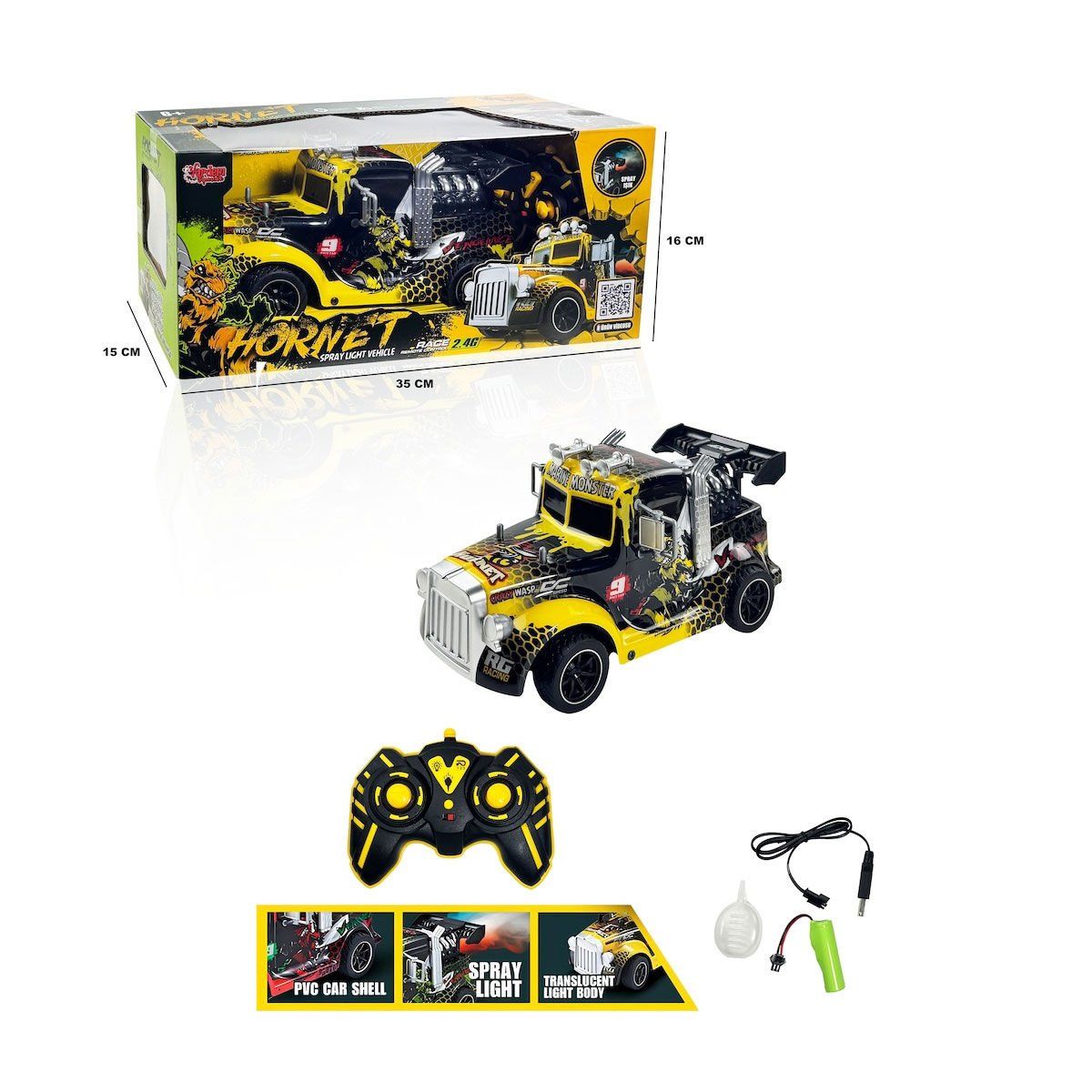 RQ3020 Kumandalı Buhar Çıkartan Çekici Tır Kafası