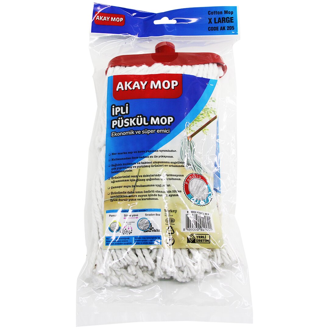 X LARGE ÖRGÜLÜ İPLİ PÜSKÜL PAMUK MOP (4887)