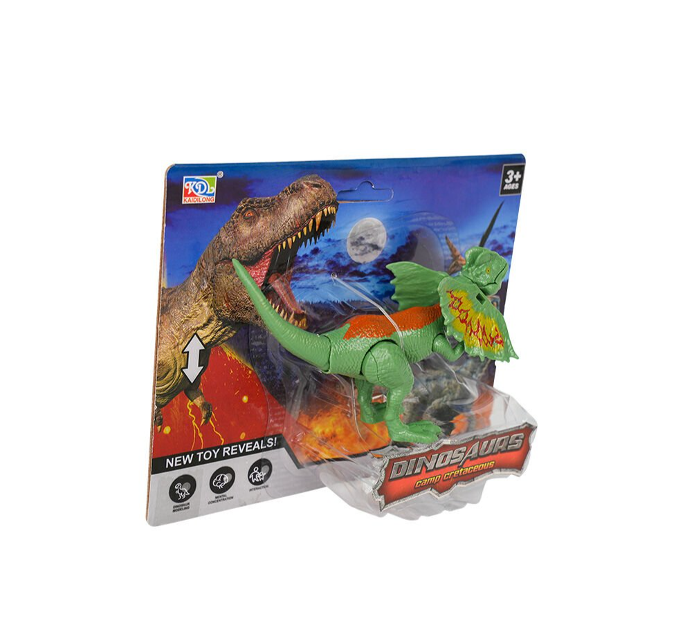 Hareketli Dinozor Figür Yeşil Dilophosaurus
