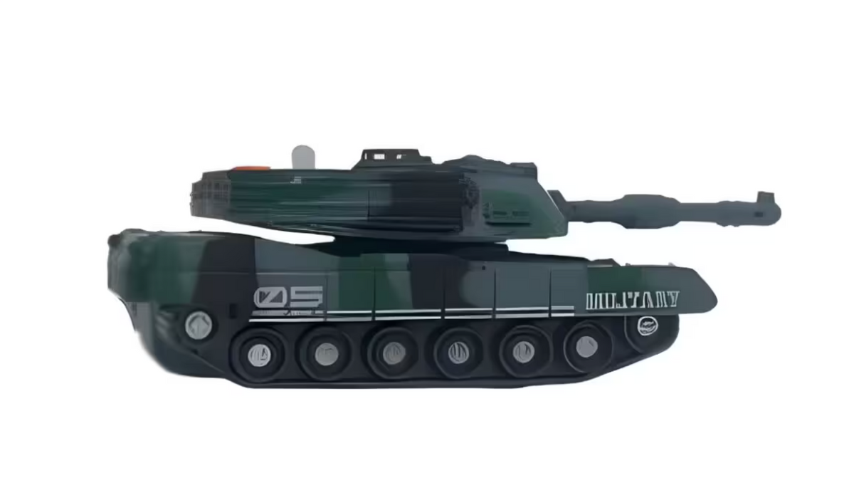 Sürtmeli Sesli ve Işıklı Gri Tank