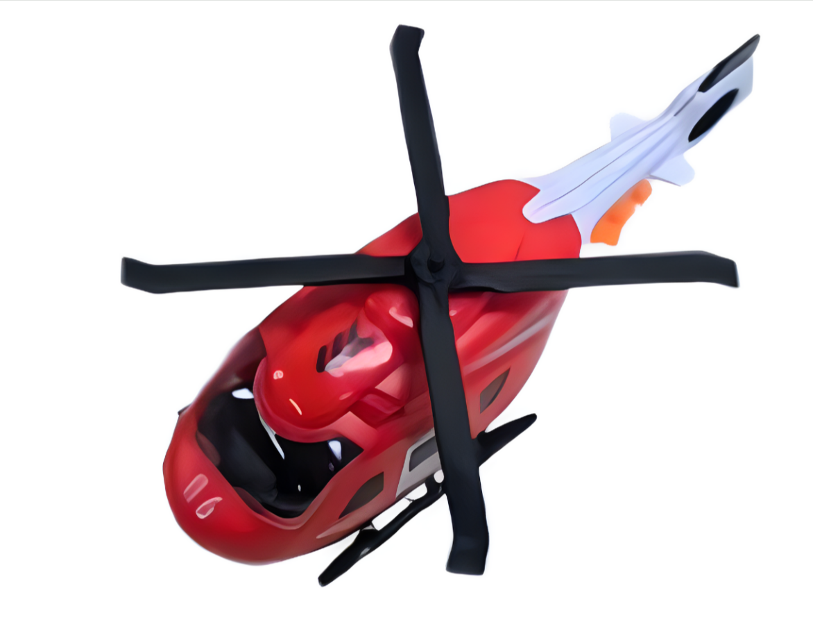 Sürtmeli Sesli ve Işıklı Kırmızı Helikopter