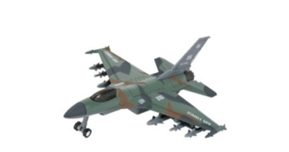 Çek Bırak Die Cast Sesli ve Işıklı Yeşil Savaş Uçağı 816