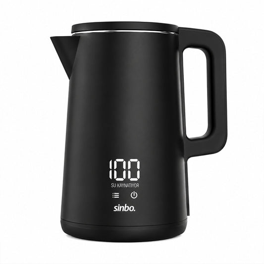 1.8L 1500W PLASTİK KAPAK - DOKUNMATİK EKRAN DİJİTAL KETTLE SU ISITICISI KABLOSUZ KULLANIM SK-8042 (4887)