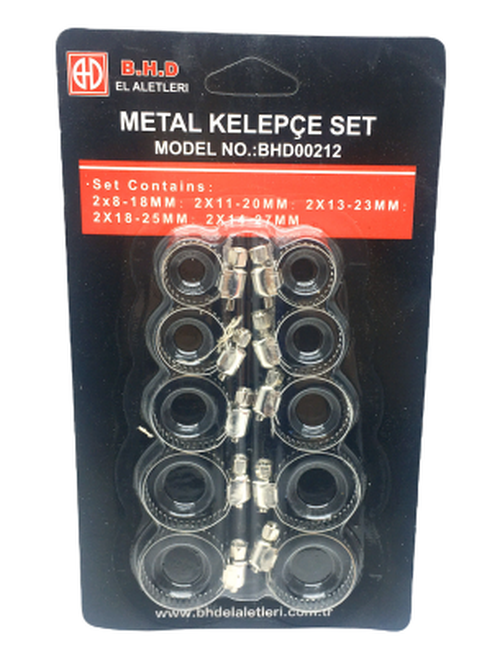10 PARÇA  METAL HORTUM KELEPÇESİ SET (4887)