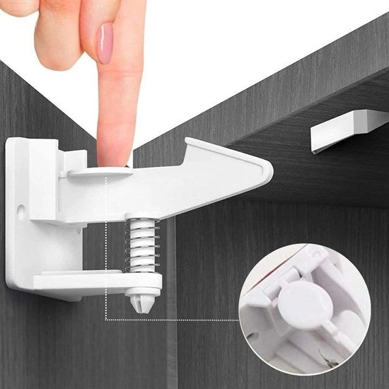 Bebek Çocuk Güvenliği Korumalı Yapışkan Çekmece ve Dolap İçin Tutucu Gizli Güvenlik Kilidi (4887)