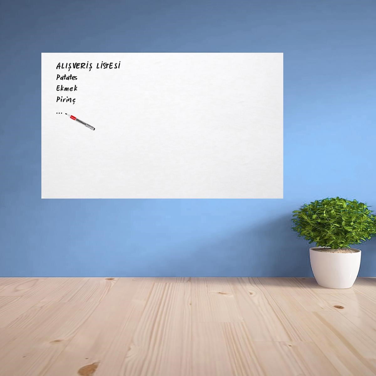 Ders Çalışma Yazı Tahtası Manyetik Duvar Stickerı 100x60 cm (4887)