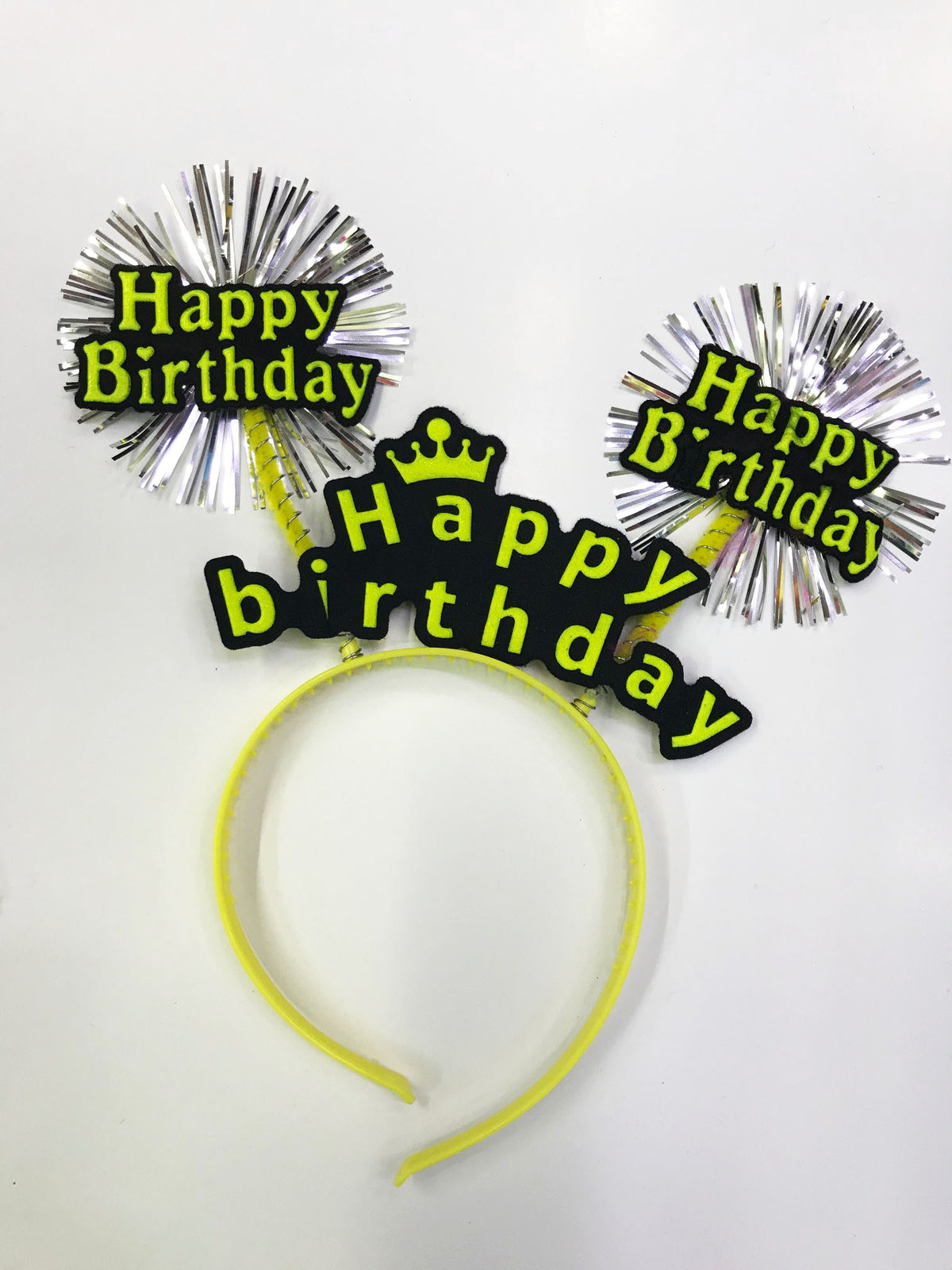 Happy Birthday Neon Renk Doğum Günü Tacı 12 Adet (4887)