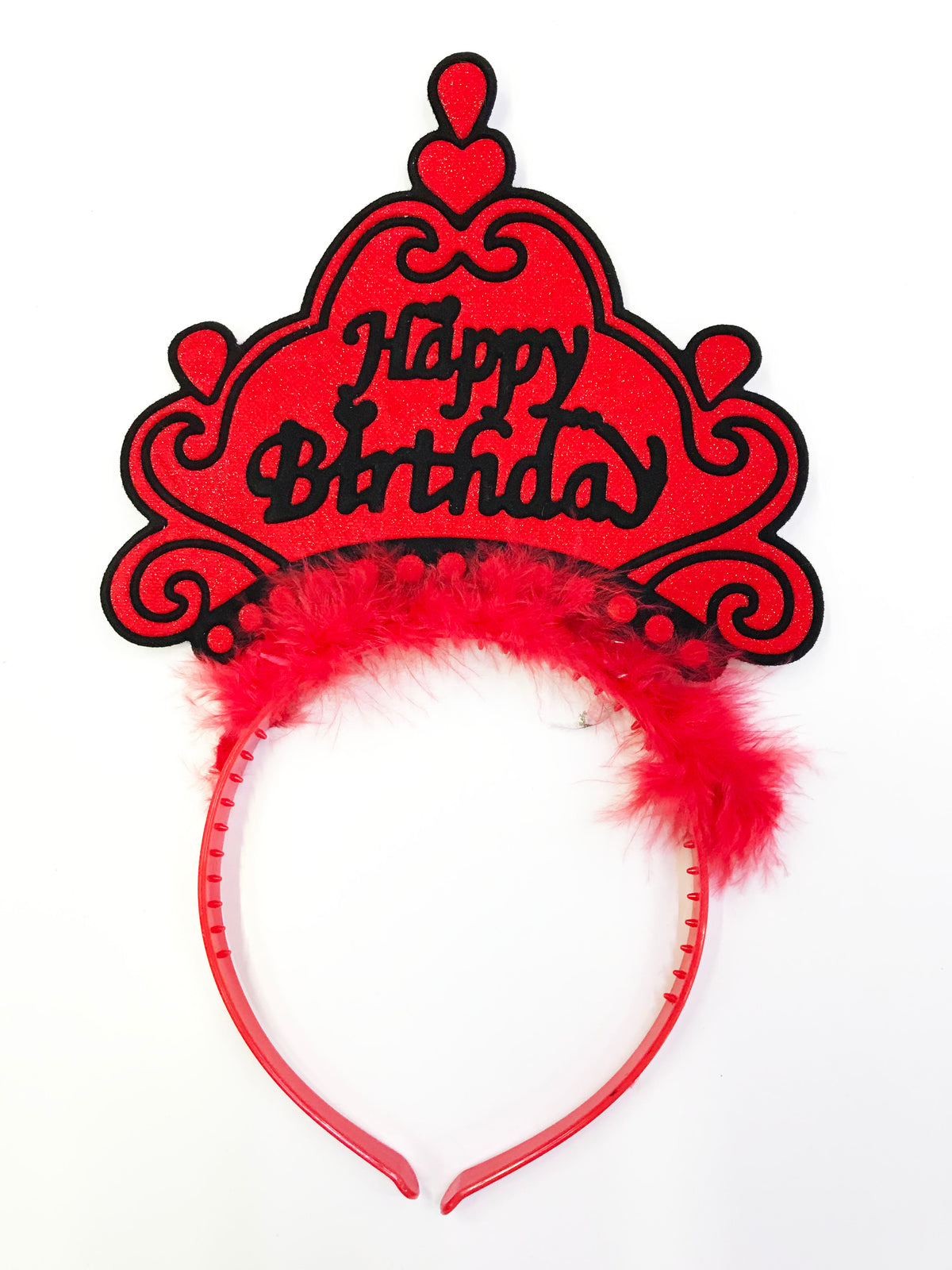 Happy Birthday Yazılı Neon Renk Taç 12 Adet (4887)
