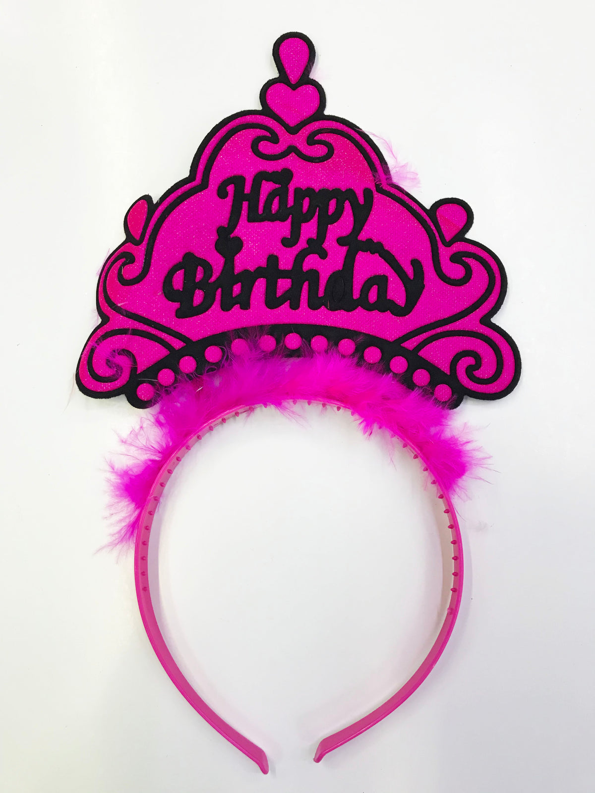 Happy Birthday Yazılı Neon Renk Taç 12 Adet (4887)