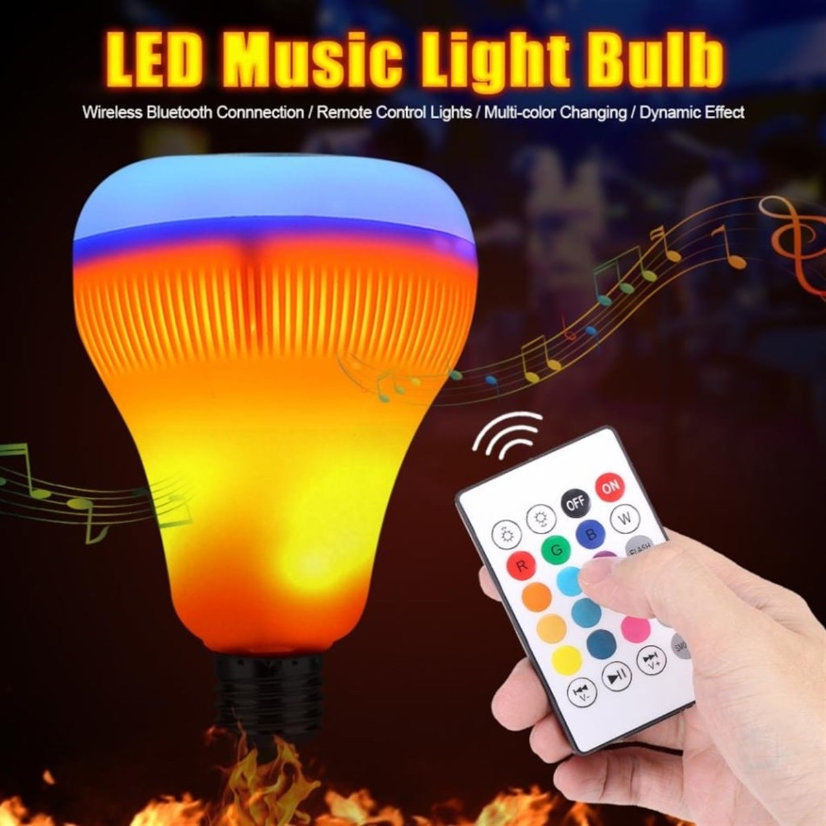 Kumandalı Bluetooth Hoparlör Ampul LD-37 (4887)