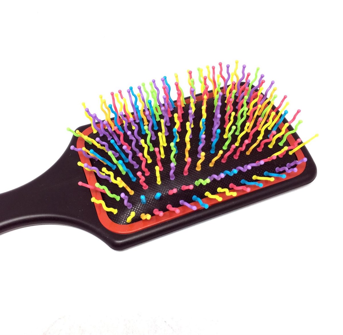 Pratik Renkli Uçlu Plastik Saç Fırçası Tarağı Ergonomik Tarak (4887)