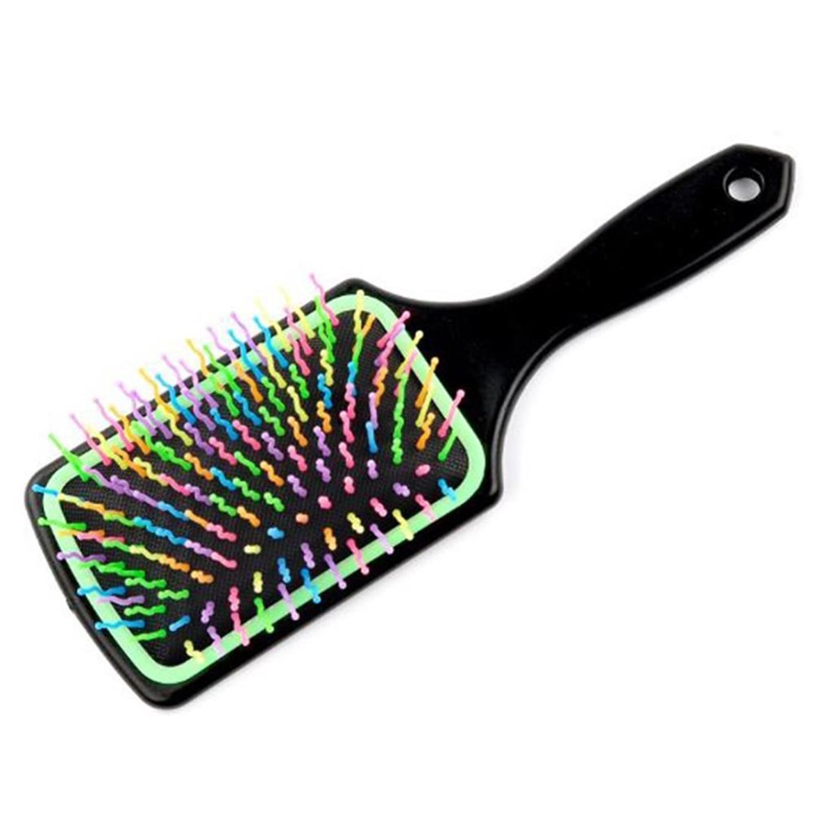 Pratik Renkli Uçlu Plastik Saç Fırçası Tarağı Ergonomik Tarak (4887)