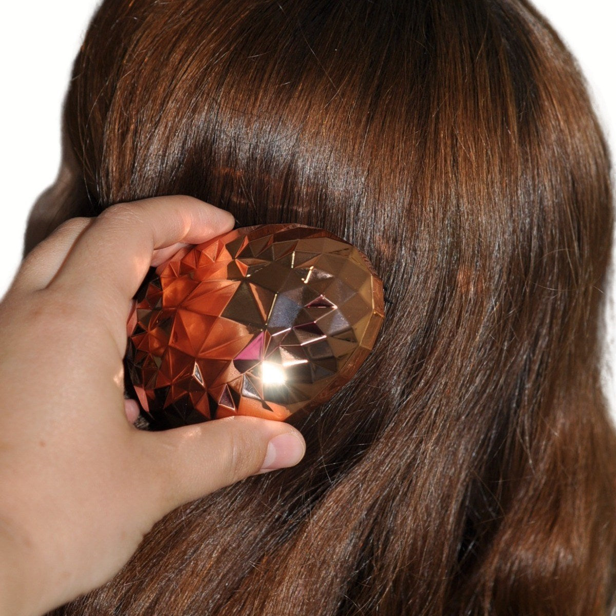 Rose Gold Saç Düzleştirici Tarak Geniş Aralıklı Her Saç Tipine Uygun Fırçalı Saç Düzleştirici (4887)