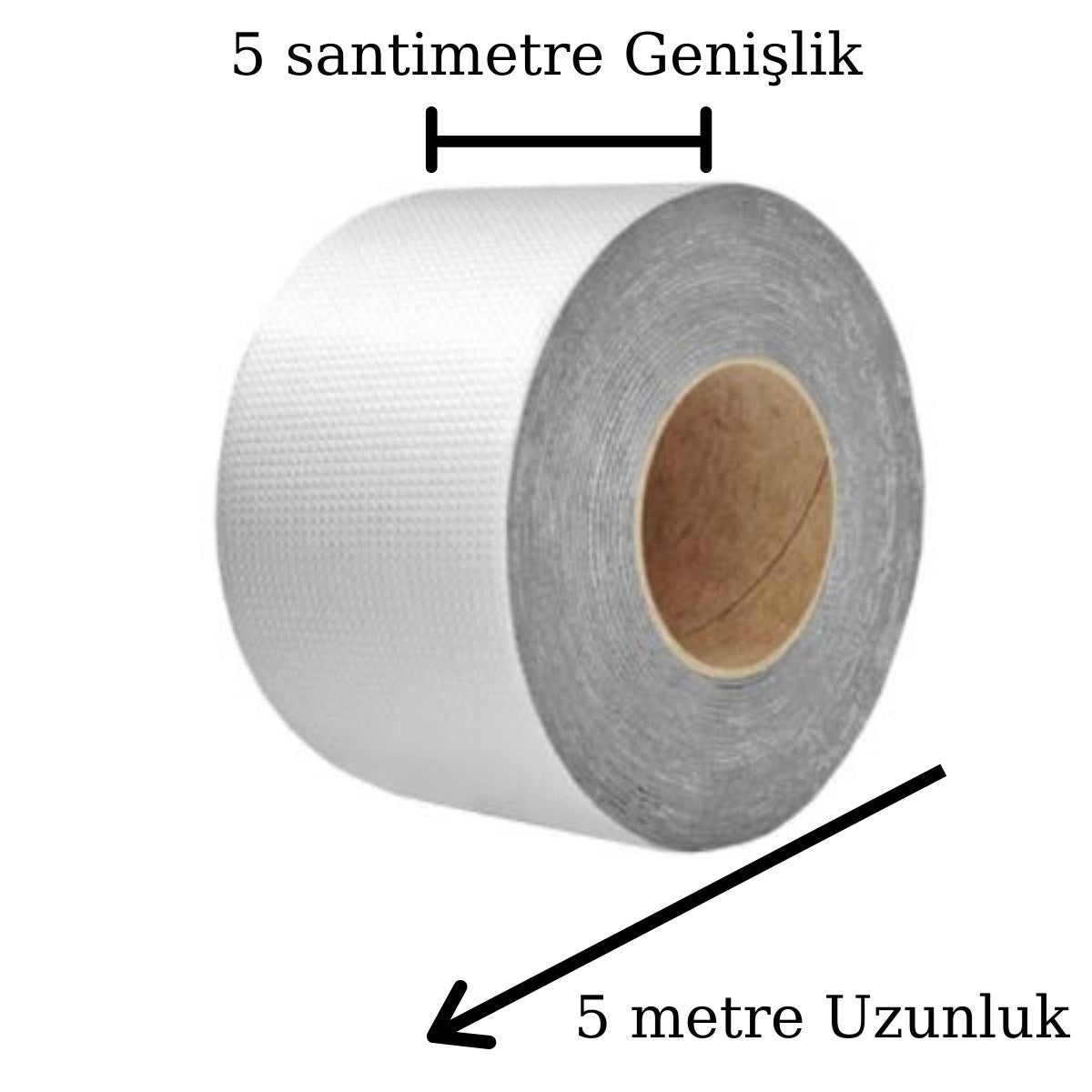 Yüksek Sıcaklık Dayanan Su Geçirmez Çatı Boru Duvar Çatlak Onarıcı Yapışkan Bant Folyo 5 cm (4887)