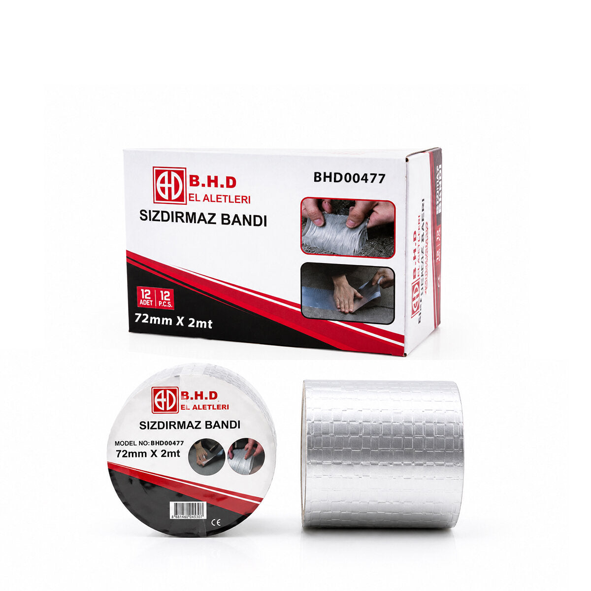 12 ADET 72MMX2MT SU SIZDIRMAZ SAKIZ TAMİR BANTI (4887)