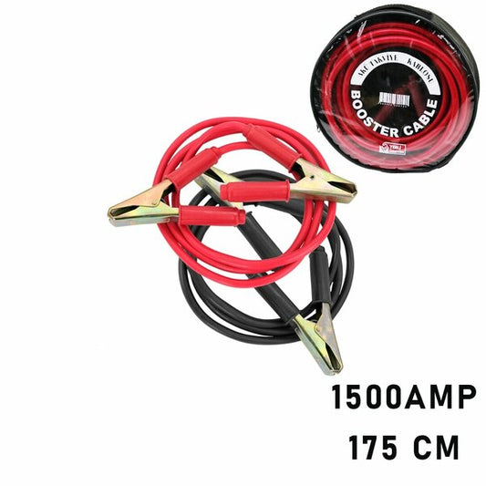 1500 AMPER KAMYON İÇİN AKÜ TAKVİYE KABLOSU 175CM - PENCERELİ BEZ ÇANTALI (4887)
