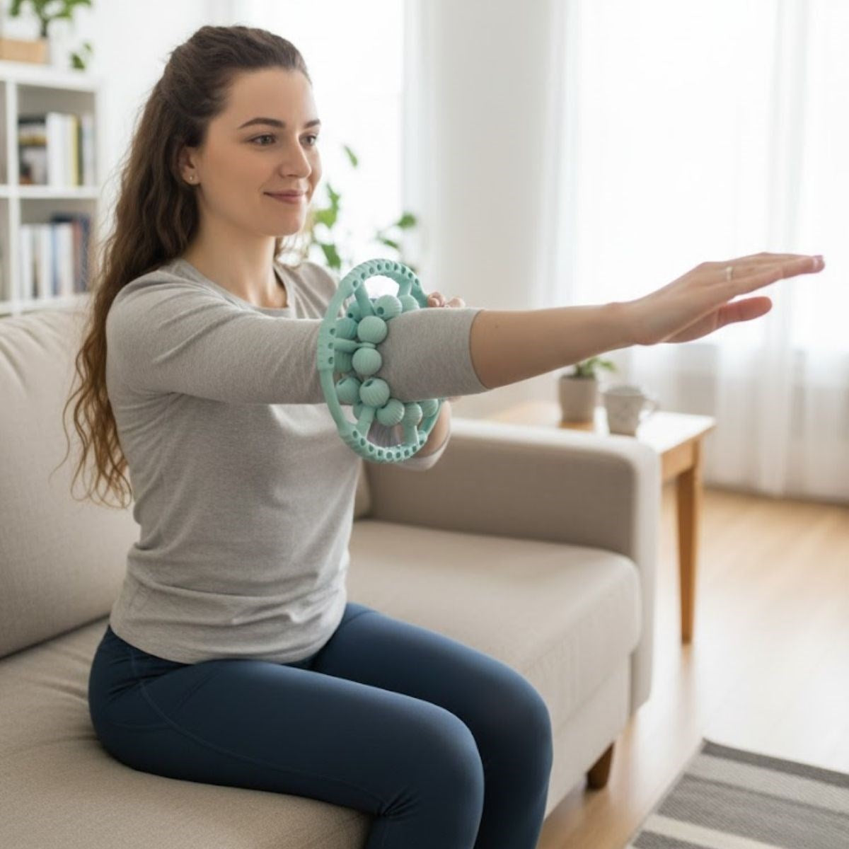 20 Tekerlekli Ayarlanabilir Bacak ve Kol Masaj Aleti – 360° Tam Daire Derin Doku Kas ve Lenfatik Masaj Silindiri (4887)