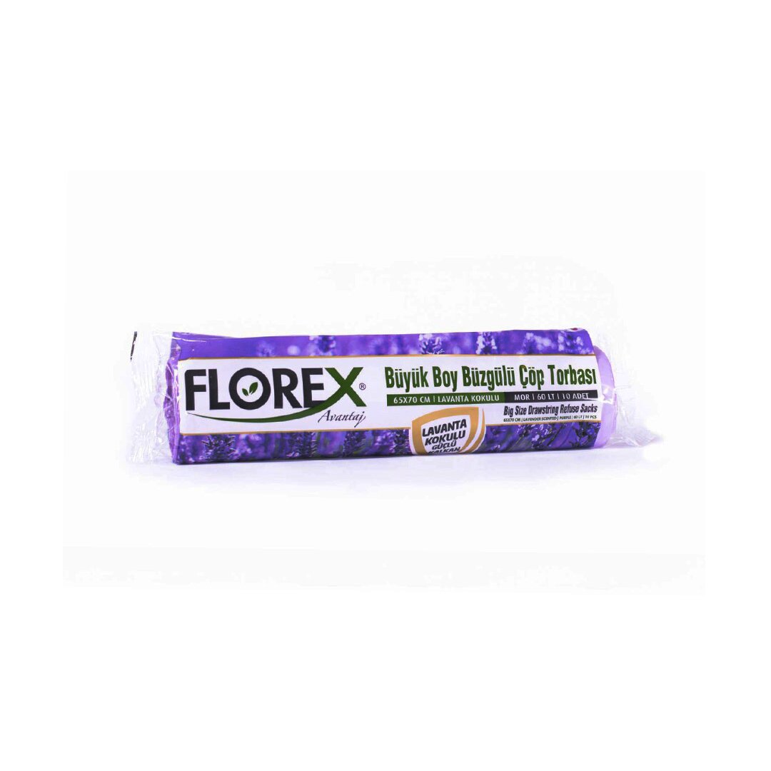 250 ADET FLOREX-503 AVANTAJ LAVANTA KOKULU BÜZGÜLÜ BÜYÜK 10PCS 65X70CM ÇÖP TORBA 25x10=250 (4887)