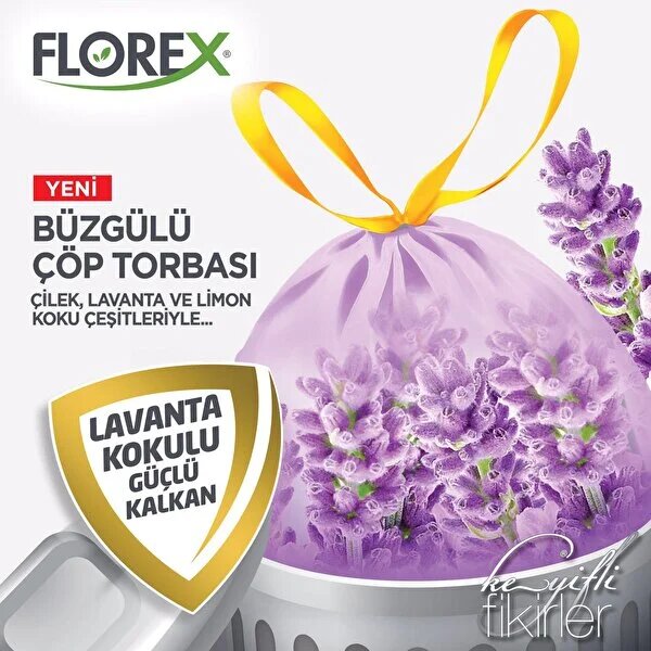 250 ADET FLOREX-503 AVANTAJ LAVANTA KOKULU BÜZGÜLÜ BÜYÜK 10PCS 65X70CM ÇÖP TORBA 25x10=250 (4887)