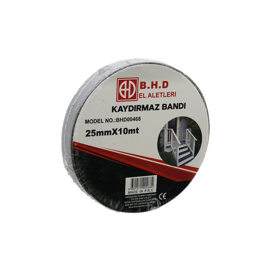 25MM X 10MT KAYDIRMAZ SİYAH BANT (4887)