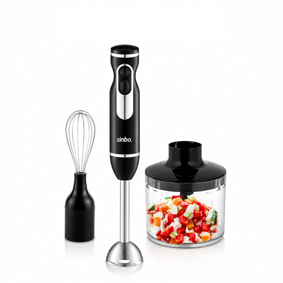 2HIZ AYAR - PASLANMAZ ÇELİK BIÇAK EL MULTİ BLENDER SETİ 700ML HAZNELİ SHB-7529 (4887)