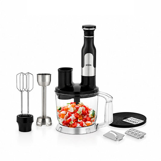 2HIZ AYAR - PASLANMAZ ÇELİK BIÇAK EL MULTİ BLENDER SETİ 2 LT HAZNELİ SHB-7534 (4887)