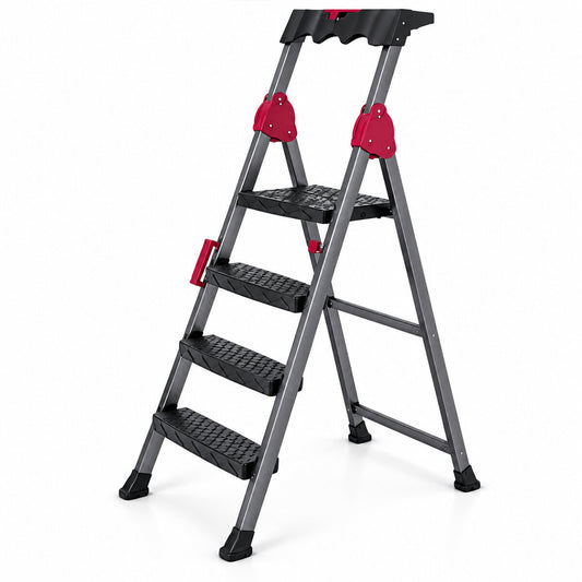 3+1 BASAMAKLI METAL MERDİVEN 150KG.TAŞIMA (4887)