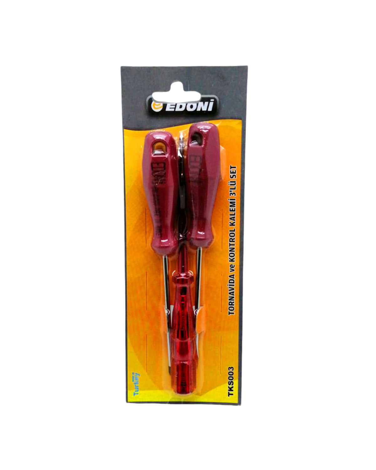 3  PARÇA  SET TORNAVİDA YILDIZ - DÜZ - KONTROL KALEMİ (4887)