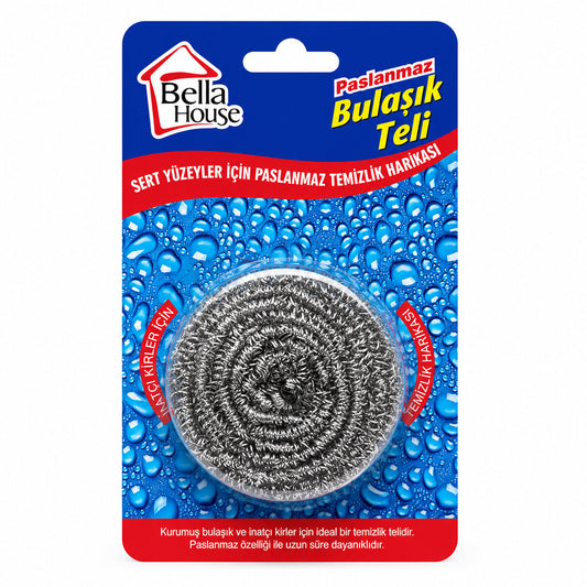 36 ADET VAKUMLU BULAŞIK TELİ TEKLİ PASLANMAZ 15GR (4887)