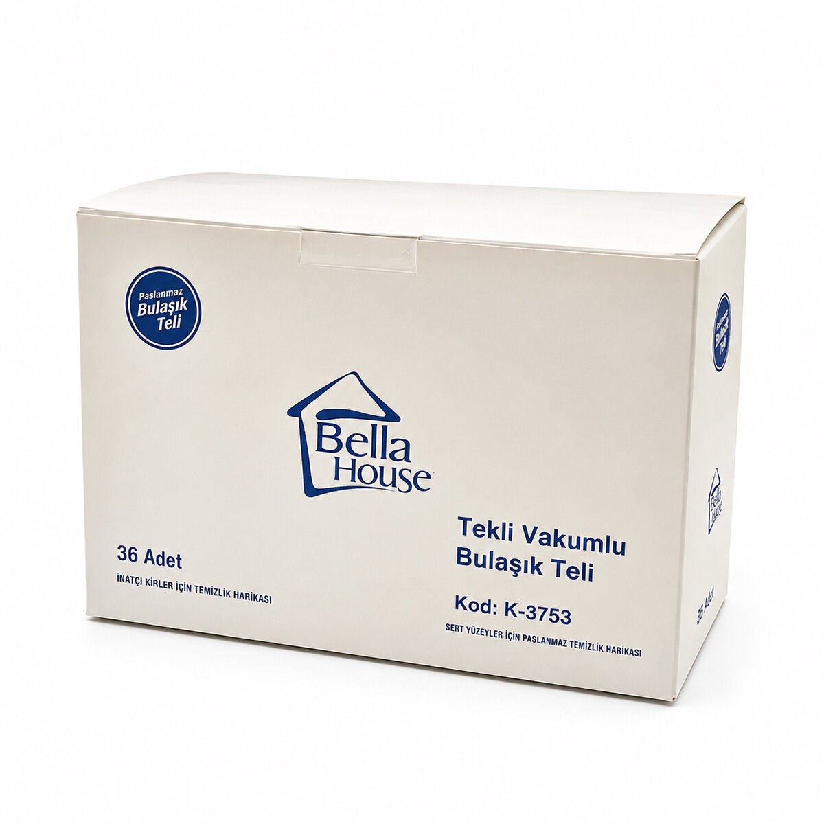 36 ADET VAKUMLU BULAŞIK TELİ TEKLİ PASLANMAZ 15GR (4887)