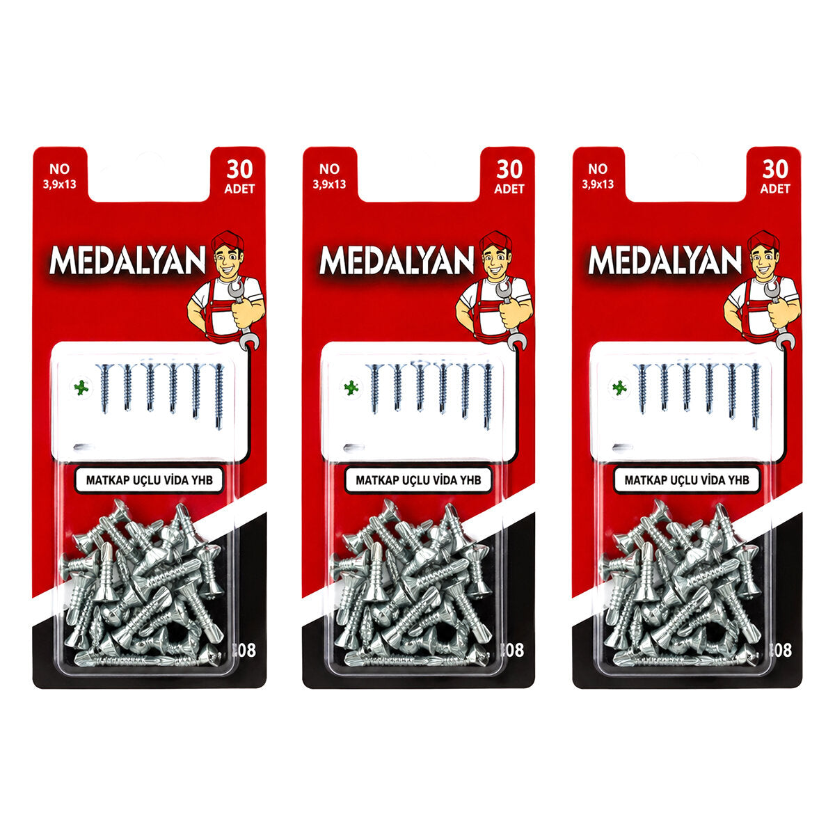 360 ADET 3.9X13 MATKAP UÇLU VİDA YHB 12X30PCS (4887)