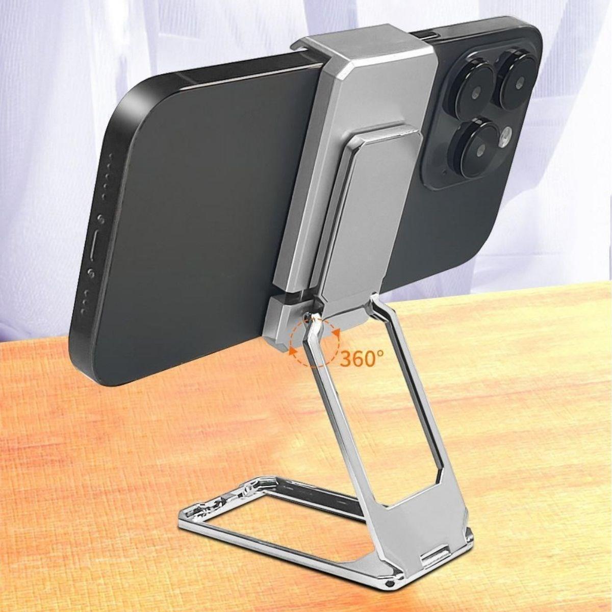 360 derece Dönen Tüm Telefon Tipleri İle Uyumlu Metal Telefon Standı Braket (4887)
